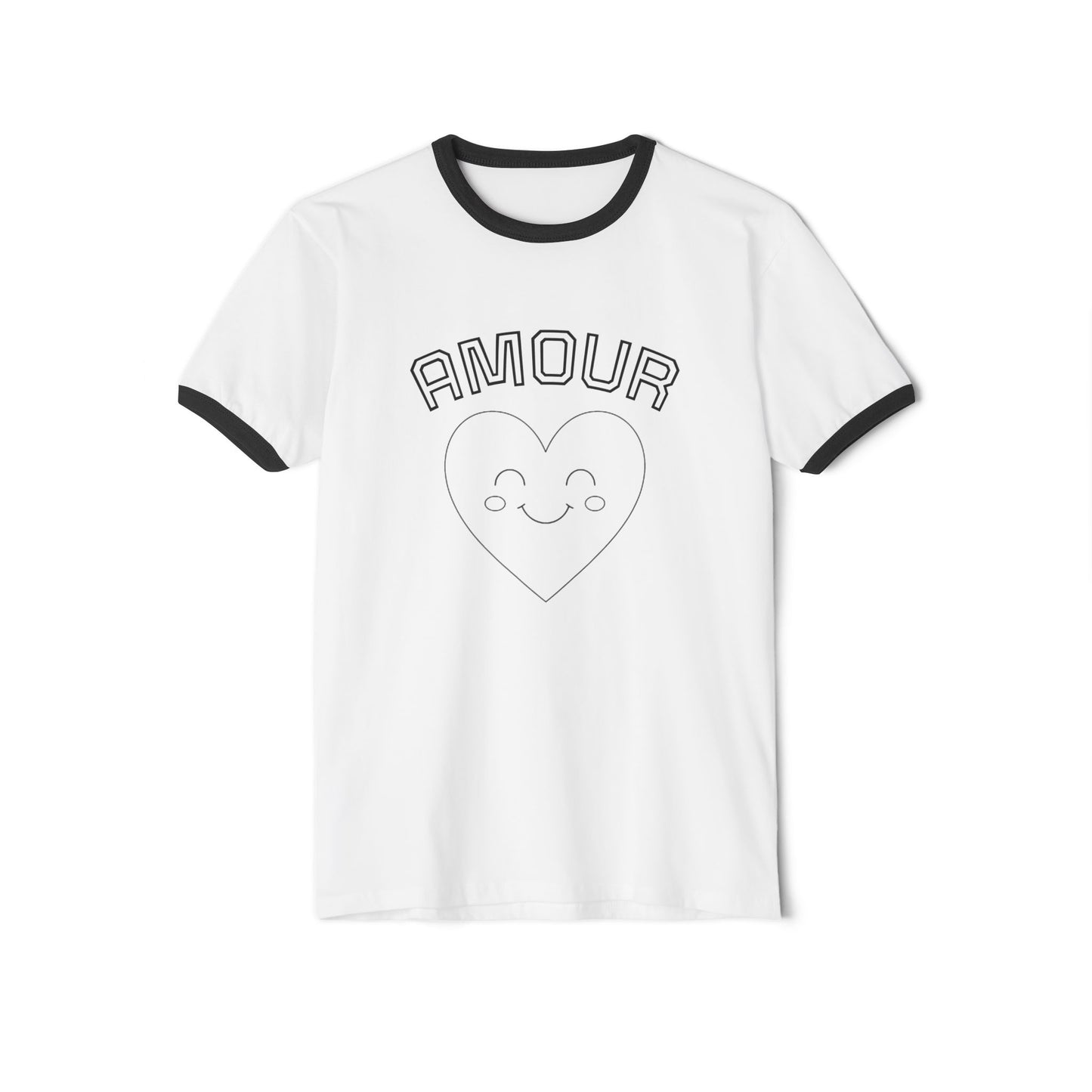 Cute 'Amour' Smile Heart T-Shirt
